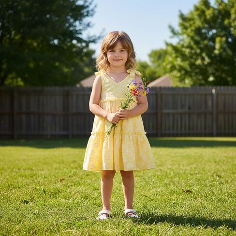 Toddler Girl Dress Summer Little Girls Strap Sleeveless Beach Sundress Kids Cotton Casual Dresses in Kuwait