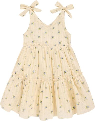 Toddler Girl Dress Summer Little Girls Strap Sleeveless Beach Sundress Kids Cotton Casual Dresses in Kuwait