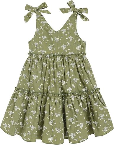 Toddler Girl Dress Summer Little Girls Strap Sleeveless Beach Sundress Kids Cotton Casual Dresses in Kuwait