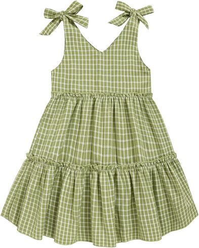 Toddler Girl Dress Summer Little Girls Strap Sleeveless Beach Sundress Kids Cotton Casual Dresses in Kuwait