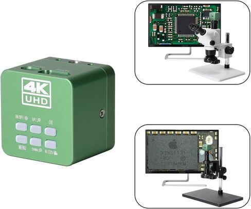 Microscope Camera Full 4K HD 1080P HDMI USB C-Mount Digital with Software Calibration Compatible with WIN7/8/10 Mac System, C-Mount 25mm & 30mm 30.5mm Adapter in Kuwait