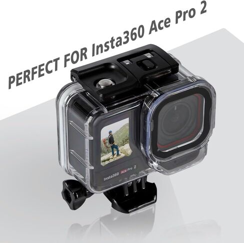 غطاء حافظة للغوص لكاميرا Insta360 Ace Pro 2/Ace Pro Action، حافظة واقية مع حشوة مضادة للضباب لـ Insta360 Ace Pro 2، مقاومة للماء حتى 30M/98FT in Kuwait