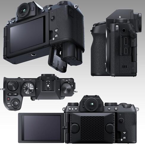 حزمة كاميرا FUJIFILM X-S20 بدون مرآة (أسود، الهيكل فقط) مع بطاقة ذاكرة Extreme سعة 128 جيجابايت، وبطارية بديلة، ومصباح فيديو LED، ودعامة على شكل حرف V ومجموعة ملحقات مكونة من 24 قطعة in Kuwait