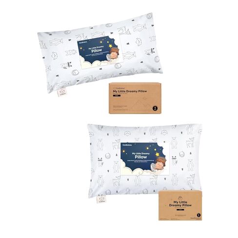 KeaBabies Buddy Toddler Pillow with Pillowcase 10x18 and Toddler Pillow with Pillowcase, Jumbo 14X20 - Soft and Breathable Kids Cushion for Sleeping - Large Travel Cushion for Kids in Kuwait