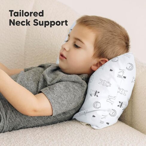 KeaBabies Buddy Toddler Pillow with Pillowcase 10x18 and Toddler Pillow with Pillowcase, Jumbo 14X20 - Soft and Breathable Kids Cushion for Sleeping - Large Travel Cushion for Kids in Kuwait