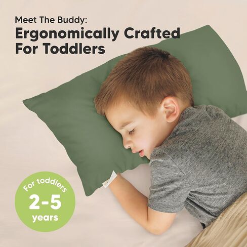 KeaBabies Toddler Pillow with Pillowcase - 10x18 My Little Dreamy Kids Travel Bed Pillows for Sleeping, Cotton Small Pillowcase, Soft & Breathable, Machine Washable, 2-5 Years Old in Kuwait