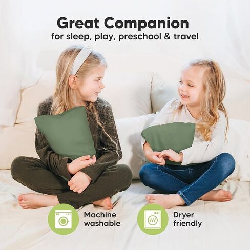 وسادة أطفال صغيرة من KeaBabies مع كيس وسادة - وسادة أطفال للسفر My Little Dreamy Travel مقاس 9 × 13 للنوم، سرير طفل صغير، كيس وسادة قطني صغير، ناعم ومسامي، للأطفال بعمر 2-4 سنوات in Kuwait
