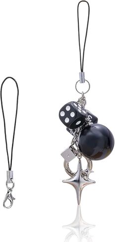BEEFLYING Colorful Lucky Dice Mobile Phone Charms, Y2K Resin Mobile Phone Pendant Strap, Aesthetic Charm For Bag Keychain Wallet Camera Purse Decor in Saudi Arabia