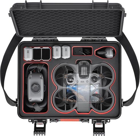 Waterproof Hard Case for DJI Avata 360 Combo, Shockproof Travel Storage Box with Custom Foam for Drone, G-N3 Goggles, Motion Controller, RC2, Charger (Single Layer) in Kuwait