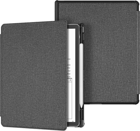 حافظة Fintie رفيعة لجهاز Kindle Scribe الجيل الثالث 2025 مقاس 11 بوصة - [حامل قلم مدمج] غطاء فوليو خفيف الوزن من جلد البولي يوريثان مع تنبيه تلقائي للنوم مقاس 11 بوصة Kindle Scribe Colorsoft 2025، أسود in Saudi Arabia