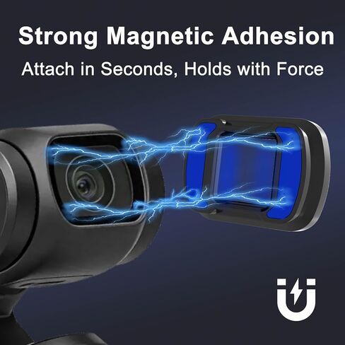 عدسة بصرية مشوهة 1.2X لجيب DJI Osmo 3 جيوب 4، مرفق مغناطيسي، زجاج بصري مطلي متعدد الطبقات، يتضمن صندوقًا محمولاً وواقي شاشة in Kuwait
