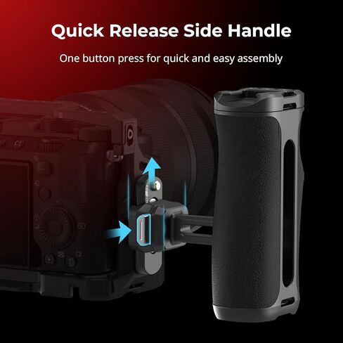 SmallRig Side Handle with 1/4"-20 Locating Screw, Camera Cage Handle for Left or Right Hand, Up and Down Adjustable, Max. 10kg Payload in Kuwait
