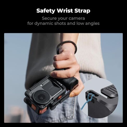 مجموعة قبضة الشارع من سبائك الألومنيوم من K&F CONCEPT مع قفص واقي متوافق مع DJI Osmo Action 6، قبضة تصوير الشارع سريعة الإصدار مع زر الغالق| حامل الحذاء البارد، مدونة فيديو لكاميرا الحركة in Kuwait