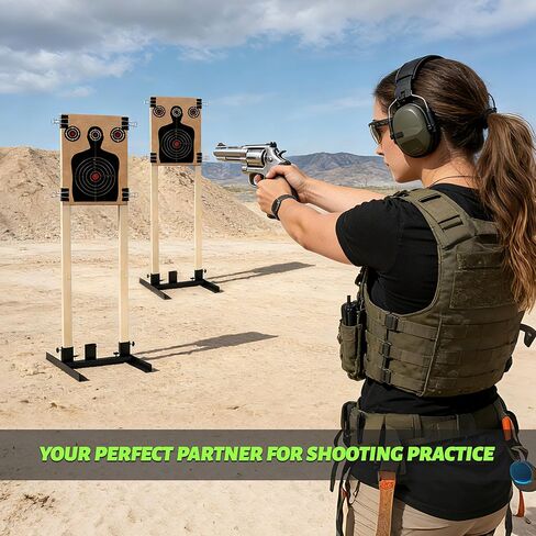 Urban Deco Shooting Target Stand Base with Wooden Board- for Paper Target Sheet Archery Cardboard Targets, Target Holder with Adjustable Base - H Shape - USPSA/IPSC - IDPA Practice in Saudi Arabia