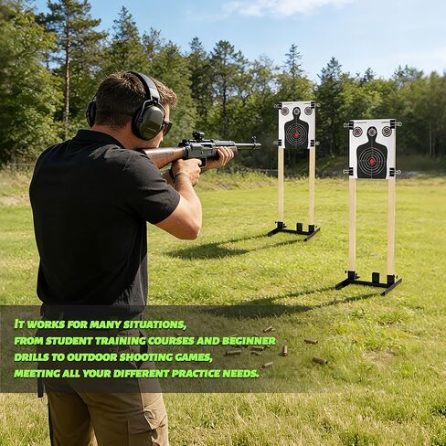 Urban Deco Shooting Target Stand Base with Wooden Board- for Paper Target Sheet Archery Cardboard Targets, Target Holder with Adjustable Base - H Shape - USPSA/IPSC - IDPA Practice in Saudi Arabia