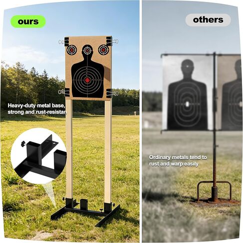 Urban Deco Shooting Target Stand Base with Wooden Board- for Paper Target Sheet Archery Cardboard Targets, Target Holder with Adjustable Base - H Shape - USPSA/IPSC - IDPA Practice in Saudi Arabia