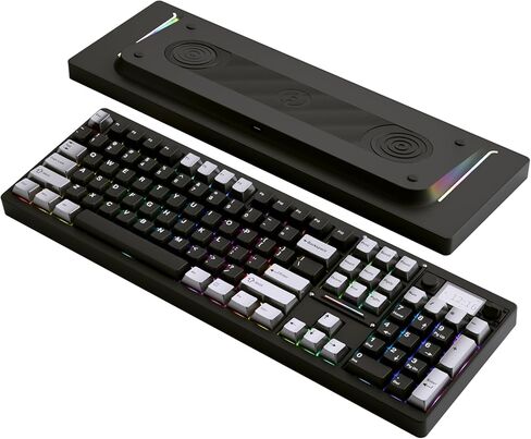 Wireless Mechanical Keyboard, Chilkey ND104 Gaming Keyboard with LCD Screen, 106% Hot Swappable Custom Keyboard with Knob, RGB Backlit, Bluetooth 5.4/2.4GHz/USB-C, Full-Aluminum, PC/Mac Support in Saudi Arabia