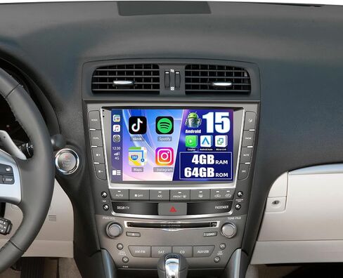 [4G+128G] راديو سيارة Android لسيارة Lexus IS250 2006-2012 مع Carplay Android Auto 9 بوصة شاشة تعمل باللمس بلوتوث FM RDS/WiFi/SWC/GPS للملاحة + كاميرا احتياطية AHD in Saudi Arabia