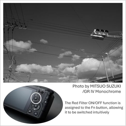 RICOH GR IV Monochrome Premium Digital Compact Camera with Monochrome-Dedicated 25.7MP APS-C Size CMOS Sensor, 28mm F2.8 GR Lens, max. ISO 409600, built-in Red Filter, in-body SR, slim, compact design in Kuwait