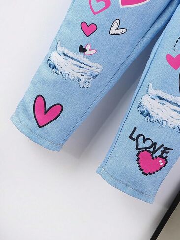 Baby Girl Jean Overalls Toddler Sleeveless Wide Leg Jumpsuit Jeans Pants with Bag Workwear 7T in Kuwait