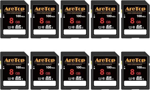 AreTop SD Card 2GB, 2 Pack UHS-I Class 10 SDHC Memory Card, 2 Pack 2GB Full HD Video Secure Digital Cards for Cameras, DSLR, Action Cams and Trail Camera in Kuwait