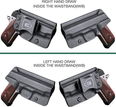 WARRIORLAND IWB Kydex Holster، متوافق مع مسدس Kimber Micro 9 - لا يناسب Kimber Micro 10mm & .45، حزام الخصر الداخلي المخفي، Adj. الاحتفاظ غير قادر على النقر والنقر، اختياري لليمين/لليسار in Kuwait