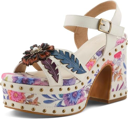 L'Artiste Deckedout Women’s Floral Wedge Sandal with Soft Cushioned Footbed in Kuwait