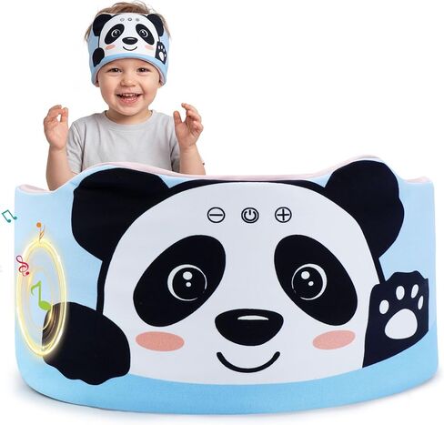 Toddler Headband Headphones Wireless, Kids Bluetooth Earphones for iPad, Safe Volume - Wired School Headphones for Kids with 3.5 MM Jack Travel Plane Accessories Gift for Boys & Girls (Dog) in Saudi Arabia