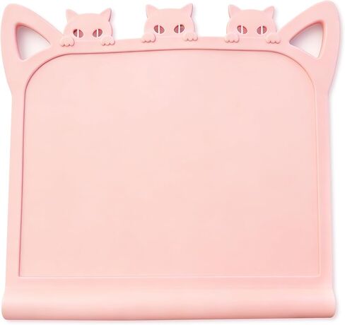 Silicone Toddler Placemat with Teething Table Edge Bumper - 2-in-1 Feeding & Teething Mat, BPA-Free Food-Grade Silicone, Non-Slip Waterproof Baby Feeding Mat, Easy Clean Dishwasher Safe (Ballet Pink) in Kuwait
