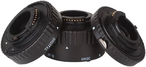 Meike ABS AF Macro Extension Tube Set 12mm 20mm 36mm For Nikon SLR Cameras Black With Auto Focus in Kuwait