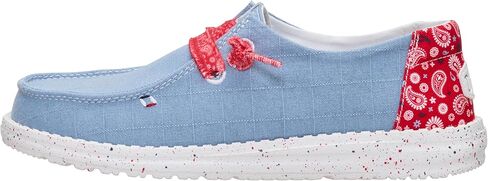 HEYDUDE Women's Wendy Americana Paisley Slip On Shoe | Lightweight Travel Ready Casual Loafer with Elastic Laces in Kuwait