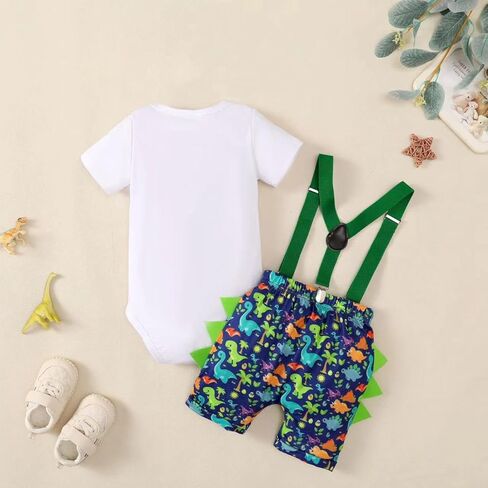 first birthday outfit boy 1st birthday boy shirt clothes set Short Sleeve Bowtie Romper Pants Set in Saudi Arabia