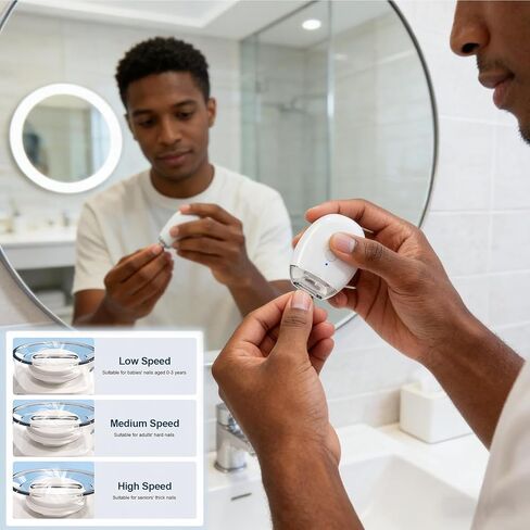 مجموعة مقصات أظافر كهربائية أوتوماتيكية 2026 وأداة تشذيب أظافر مائلة، ضوء LED + طقم مبرد أظافر كهربائي 3 سرعات مع جهاز التقاط الغبار، مثالي لجميع احتياجات العناية بالأظافر، مانيكير وباديكير منزلي in Kuwait