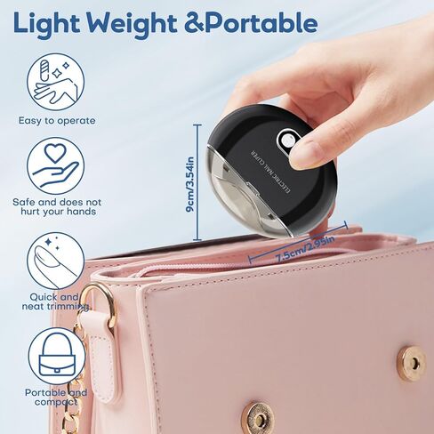 مقص أظافر كهربائي مع أضواء LED قابلة للتعديل بثلاث سرعات، وحدة تخزين مدمجة، قابلة لإعادة الشحن عبر USB، مناسبة للأطفال والبالغين والرضع in Kuwait