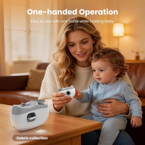 ماكينة قص أظافر كهربائية مع ضوء LED، ماكينة قص أظافر آمنة 4 في 1 للأطفال مع شاشة LED، 3 سرعات، USB-C، مجموعة الحطام، ماكينة تشذيب أظافر كهربائية متعددة الوظائف لكبار السن والبالغين والتهاب المفاصل والأطفال in Kuwait