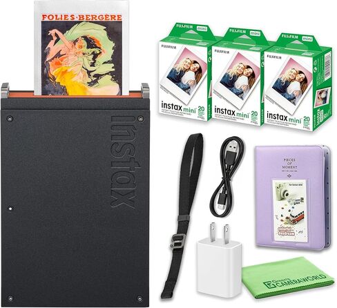 Fujifilm instax mini Link+ Portable Smartphone Printer Value Bundle with Photo Album, Charger and 60-Photo Instax Mini Film Pack in Kuwait