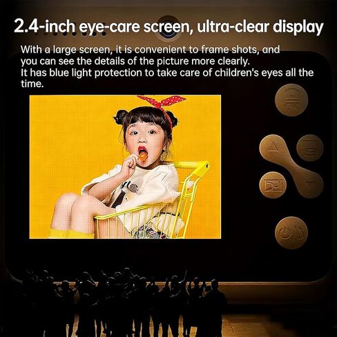 Instant Print Camera, 4 Colors Thermal Mini Photo Printer, Portable Instant Digital Camera,Digital Cameras for Toddler, Digital Selfie Camera with 4 Rolls Print Paper in Kuwait