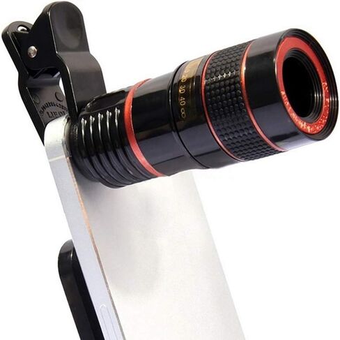 Cellphone Telescope 8 Times High Definition Monocular Telescope Mini Portable Focusing Telescope with Clip Cover Cleaning Cloth for Bird Watching Hunting Camping Hiking in Kuwait