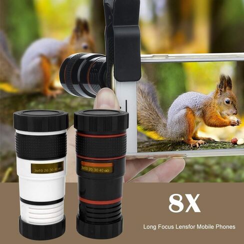 Cellphone Telescope 8 Times High Definition Monocular Telescope Mini Portable Focusing Telescope with Clip Cover Cleaning Cloth for Bird Watching Hunting Camping Hiking in Kuwait