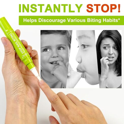 Nail Biting Treatment for Kids, (2pcs) Thumb Sucking Deterrent, Nail Biting Prevention for Kids, Safe and Natural Plant Bitter Formula, Nail Care Stop Biting Nails-0.24floz in Kuwait