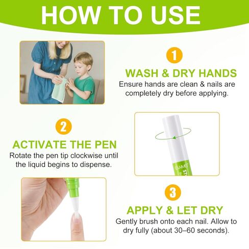 Nail Biting Treatment for Kids, (2pcs) Thumb Sucking Deterrent, Nail Biting Prevention for Kids, Safe and Natural Plant Bitter Formula, Nail Care Stop Biting Nails-0.24floz in Kuwait