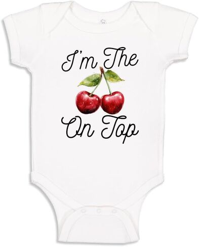 I'm The Cherry On Top Cherry Baby Bodysuit One Piece Or Toddler Shirt Cute Fruit Baby Clothes in Kuwait