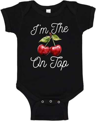 I'm The Cherry On Top Cherry Baby Bodysuit One Piece Or Toddler Shirt Cute Fruit Baby Clothes in Kuwait