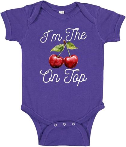 I'm The Cherry On Top Cherry Baby Bodysuit One Piece Or Toddler Shirt Cute Fruit Baby Clothes in Kuwait