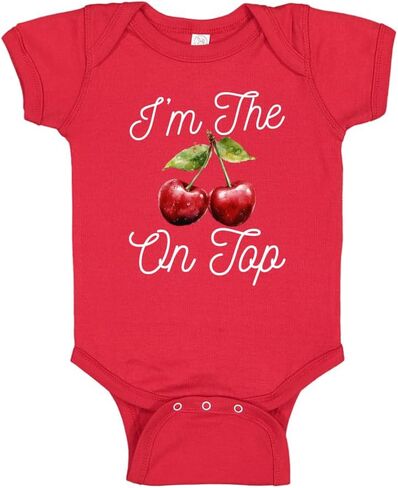 I'm The Cherry On Top Cherry Baby Bodysuit One Piece Or Toddler Shirt Cute Fruit Baby Clothes in Kuwait