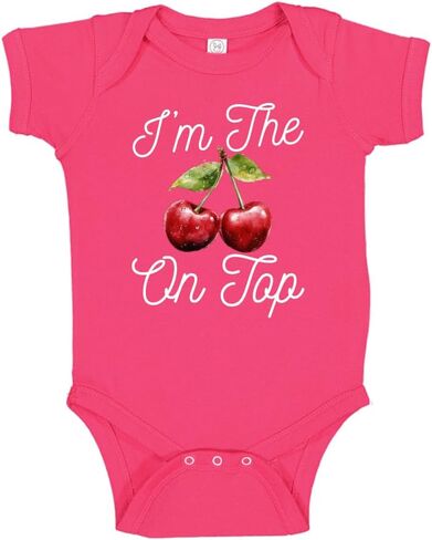 I'm The Cherry On Top Cherry Baby Bodysuit One Piece Or Toddler Shirt Cute Fruit Baby Clothes in Kuwait