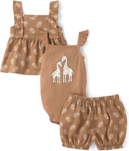 The Children's Place Baby Girls' And Newborn 3-piece Playwear Outfit in Kuwait