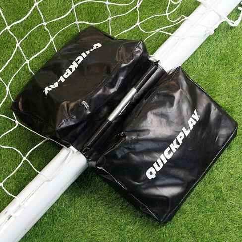 حقيبة رمل مزدوجة QUICKPLAY بوزن 44 رطلاً - أوزان أكياس رمل شديدة التحمل لأهداف كرة القدم، مرساة أهداف محمولة للفناء الخلفي والميدان، وزن معدات التدريب المقاومة للطقس in Kuwait
