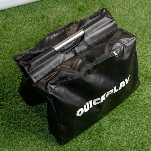 حقيبة رمل مزدوجة QUICKPLAY بوزن 44 رطلاً - أوزان أكياس رمل شديدة التحمل لأهداف كرة القدم، مرساة أهداف محمولة للفناء الخلفي والميدان، وزن معدات التدريب المقاومة للطقس in Kuwait