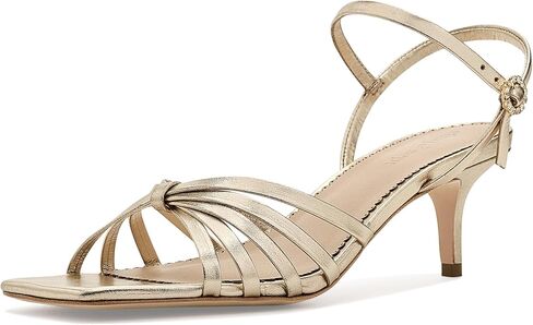 Cinq à Sept womens Malia Strappy Metallic Kitten Heel Sandal in Kuwait